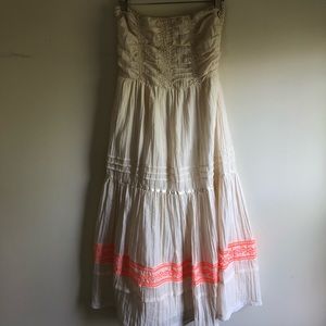 Free People Strapless cotton midi dress